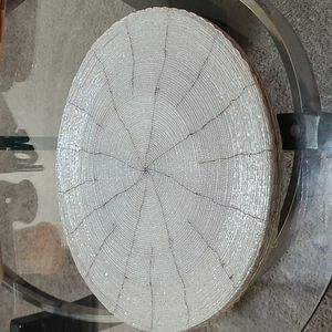 6 silver sequence designed dinner mats